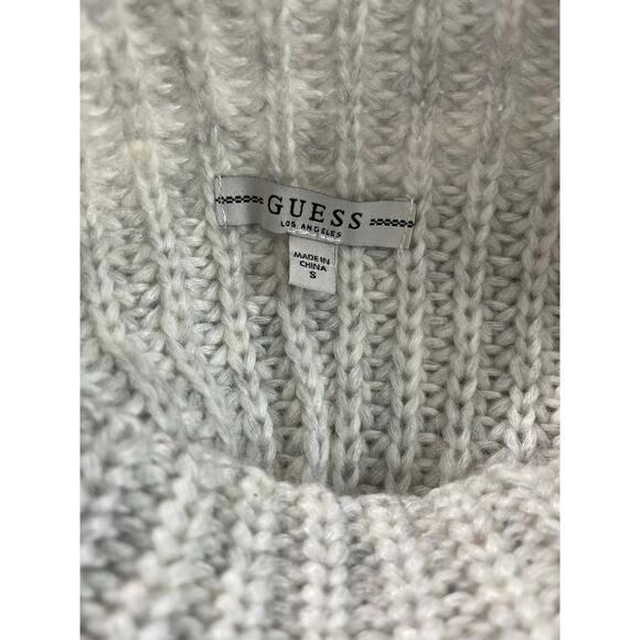 GUESS Gray Lace-Up Cable Knit Sweater - Picture 6 of 7